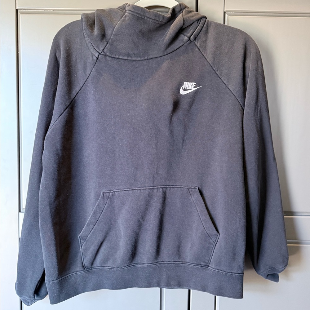 Nike  Funnel Neck (high neck) Pullover Hoodie with White Logo